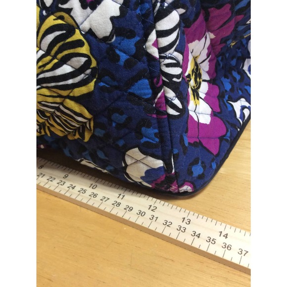 Vera Bradley Carryall Travel Shoulder Bag Suitcase African Violet Floral 18"x12" - Picture 14 of 15